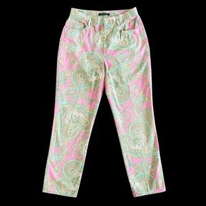 Lauren Ralph Lauren‎ Pink Paisley Cropped Pants Resort Beach
Vacation sz 4 927
